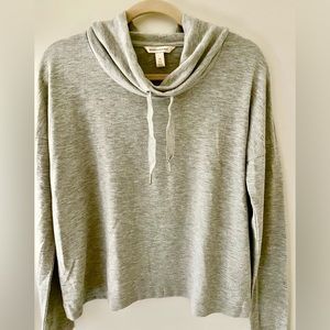 Banana Republic Cowl Neck Sweatshirt Light Gray Size Medium